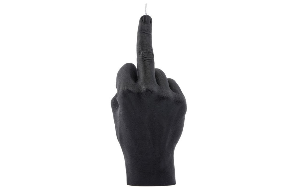 Mandatus Bougie Candle Hand F*ck you, Noir