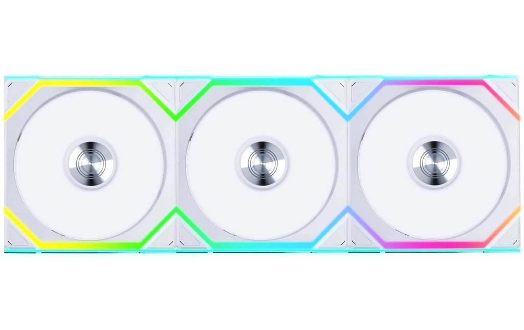 Lian Li Ventilateur PC UNI FAN SL 120 Pack de 3, contrôleur inclus Blanc