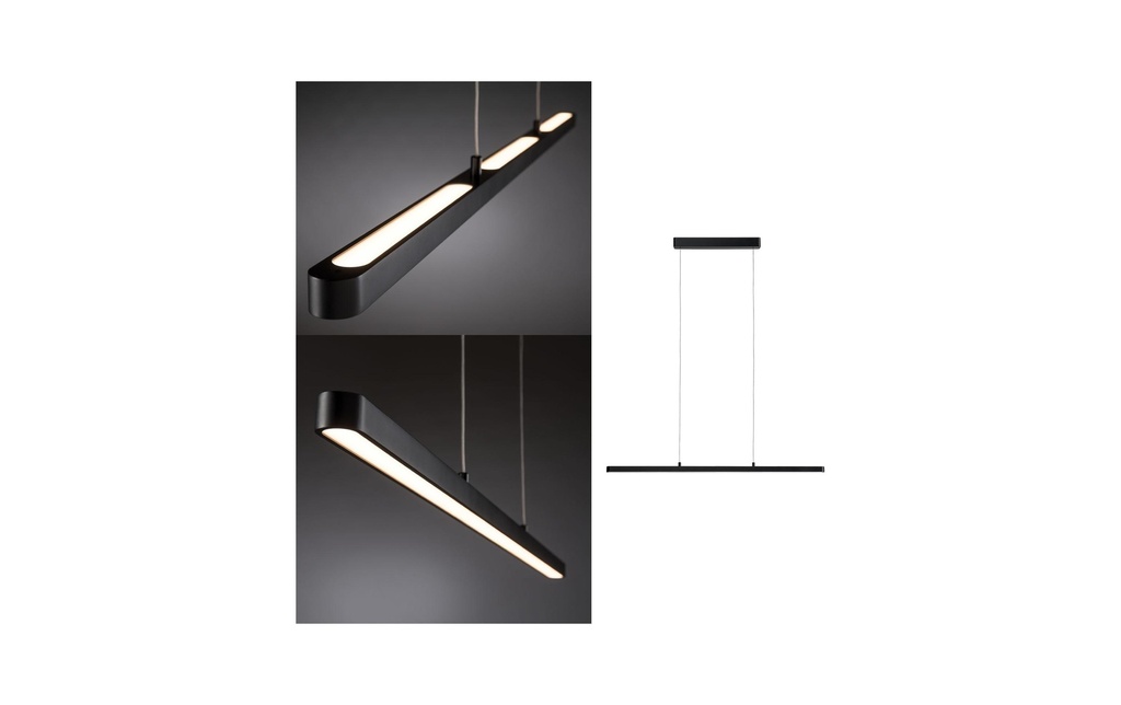 Paulmann Lampe suspendue Lento, 42 W, 2700 K, noir