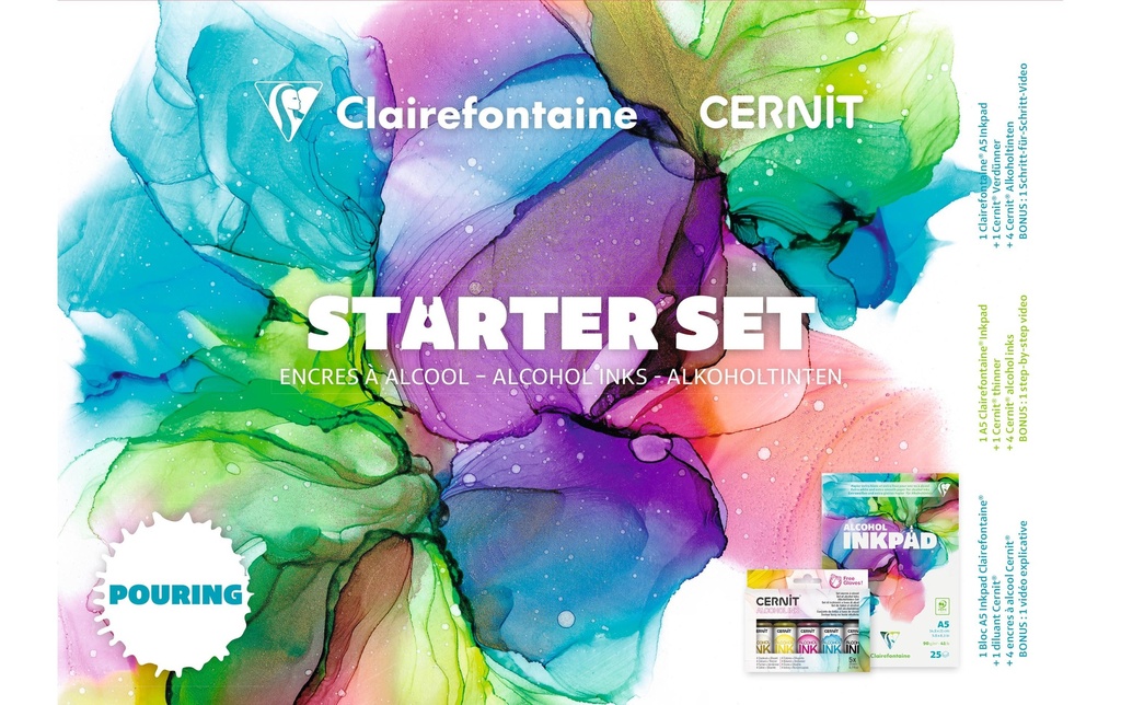 Clairefontaine Kit de démarrage encres à alcool , Multicolore
