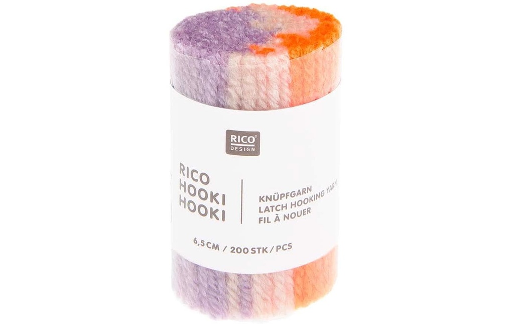 Rico Design Rico Hooki Hooki fil à nouer, marbré Lilas