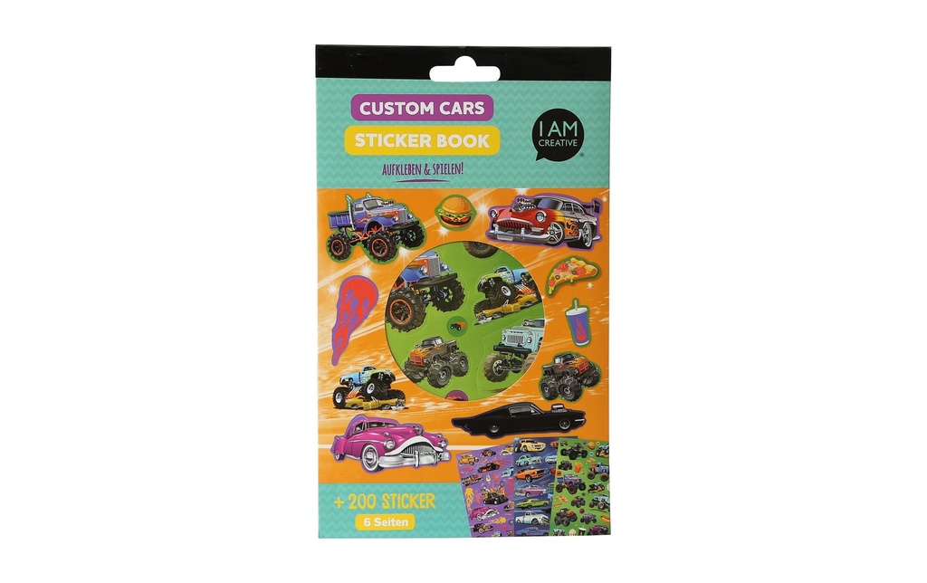 I AM CREATIVE Album d’autocollants Cars 6 pages