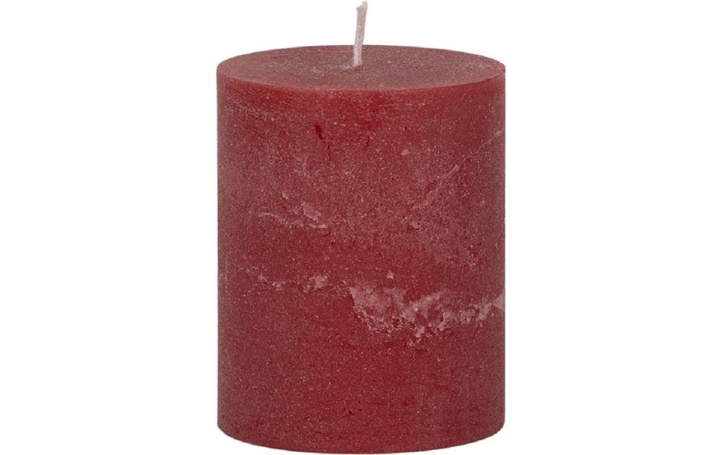 Weizenkorn Bougie Ice 10 cm x 8 cm, Rouge carmin, 4 Pièce/s