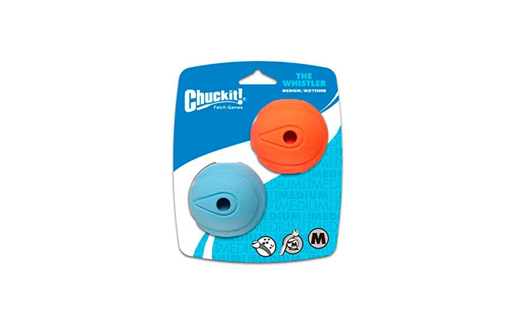 Chuckit! Jouet pour chien Boule de Whistler M, Ø 6.5 cm, 2 pièces