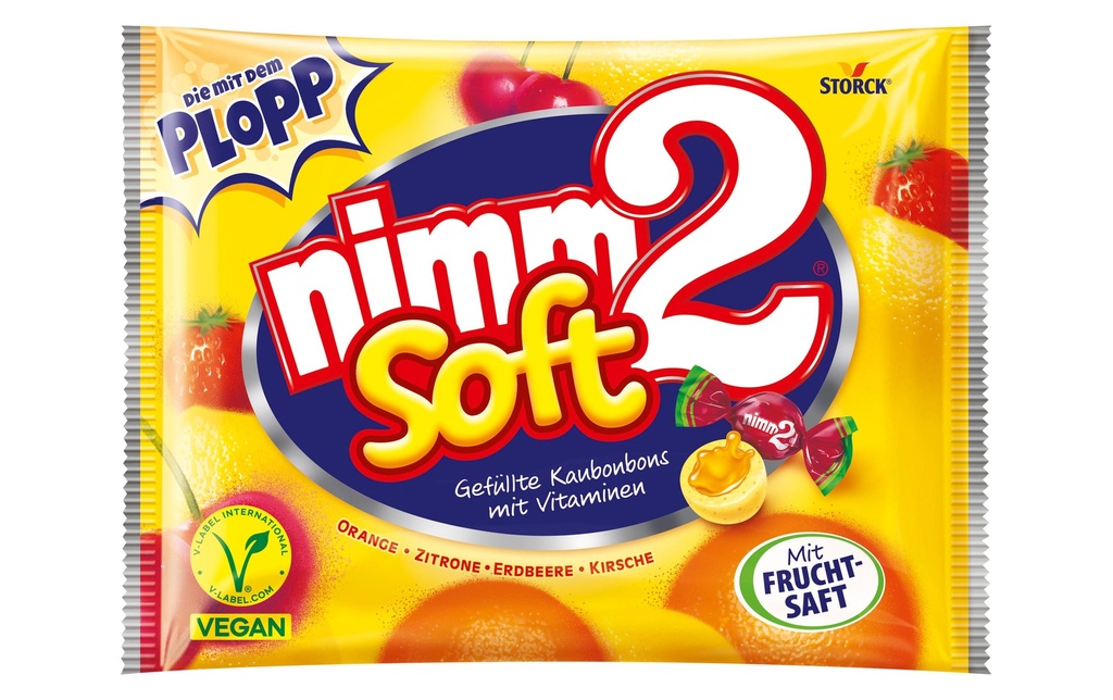 Storck Bonbons à croquer Nimm2 soft mélange de fruits 800 g