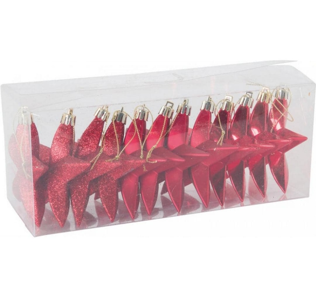 Dekomat AG Crochets pour poinsettias en plastique, rouge 12 pièces