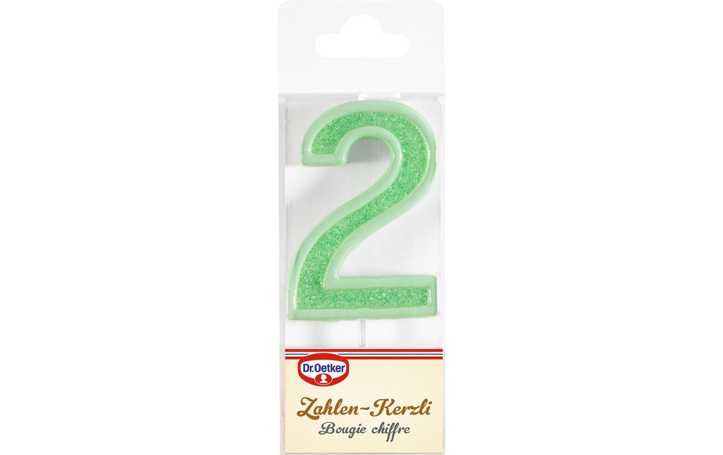 Dr.Oetker Bougie en forme de chiffre 2 1 Pièce/s