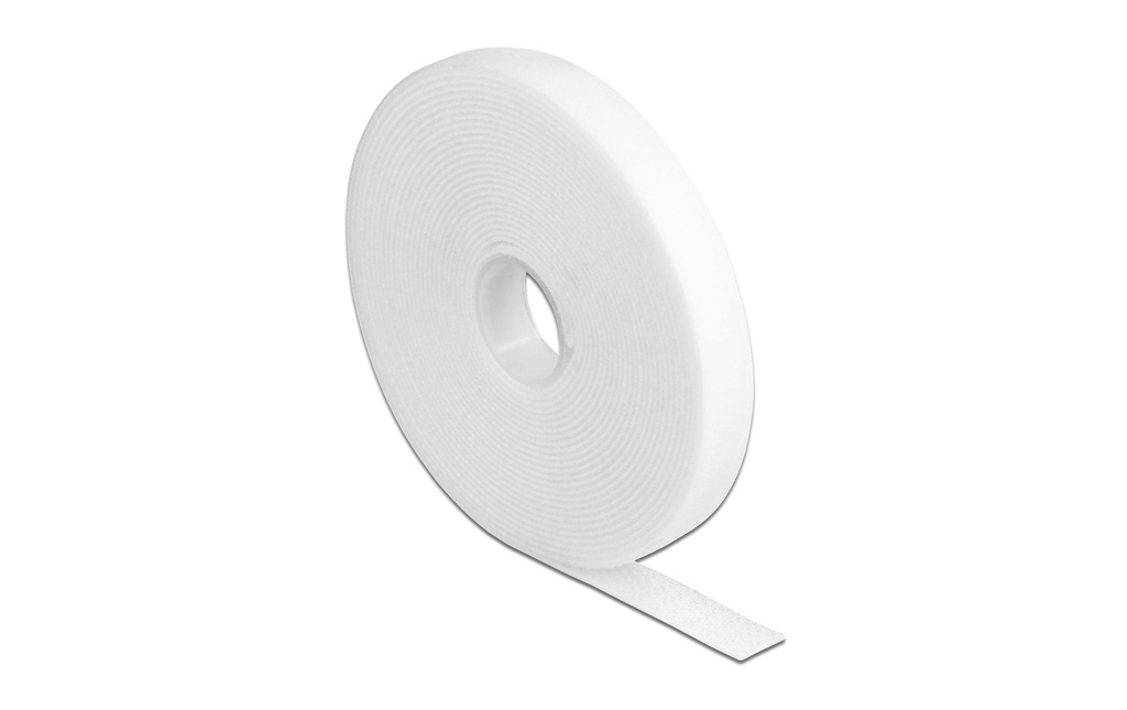 Delock Bande auto-agrippante 5 m x 13 mm Blanc