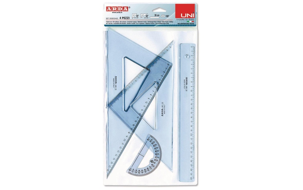ARDA Set à dessin ££UNI 30cm (4 pces)