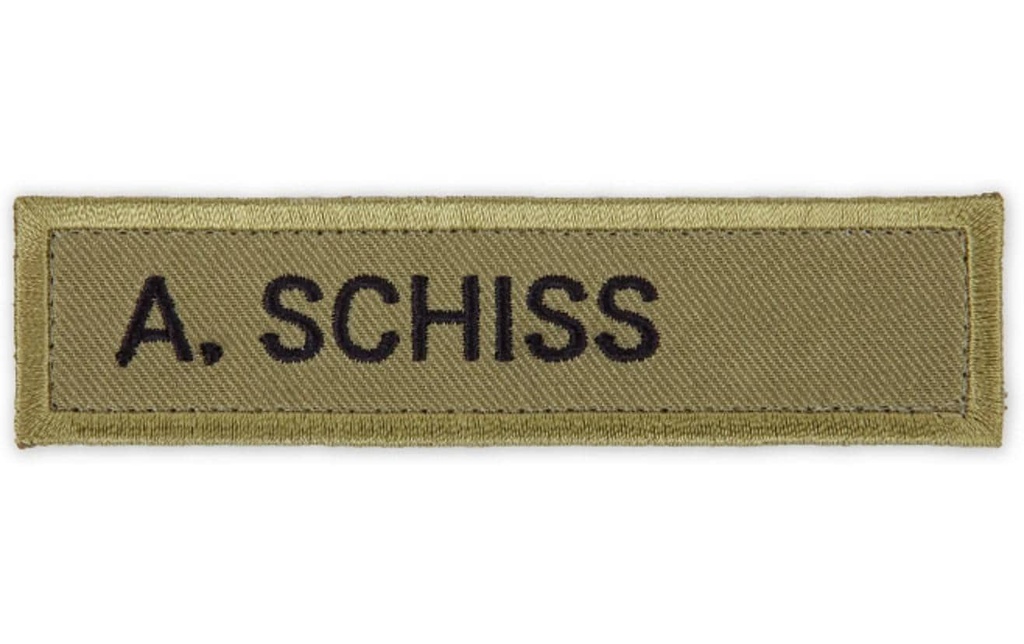 Swissmeme Articles de farces et attrapes Patch – Badge: A. Schiss