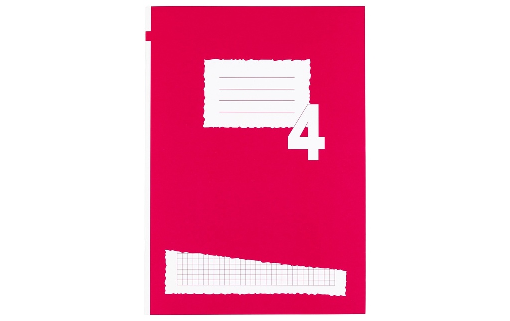 office focus Cahier d'école A4, À carreaux, Rouge, 10 Pièce/s