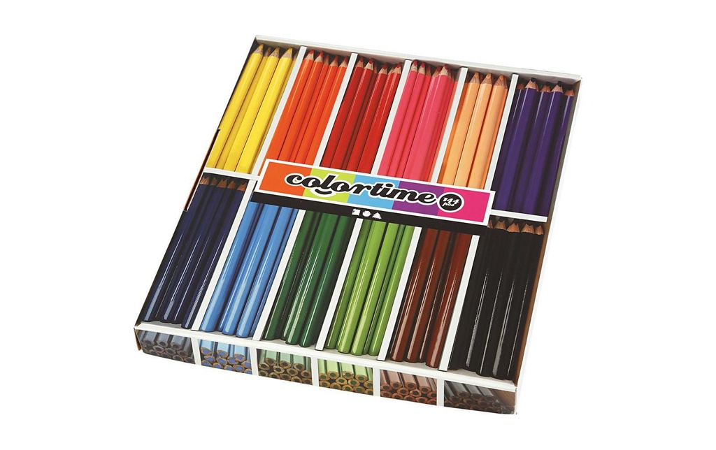 Creativ Company Crayons de couleur Colortime grand emballage 12 x 12 pièces