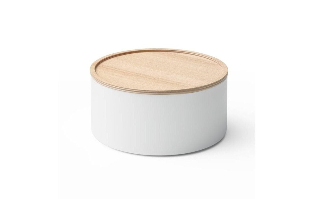 Yamazaki Boîte de rangement Rin Nature/Blanc
