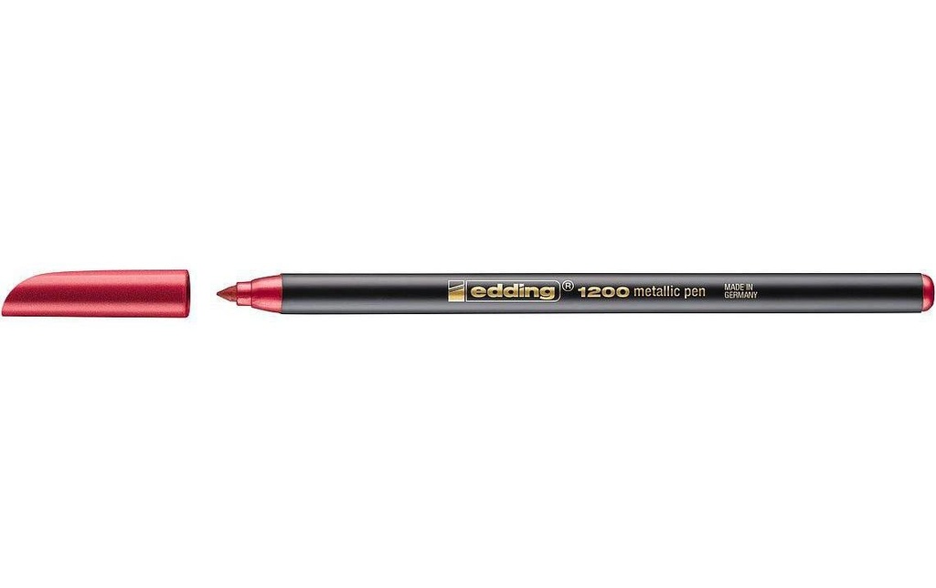 EDDING Stylo fibre 1200 métall.rouge
