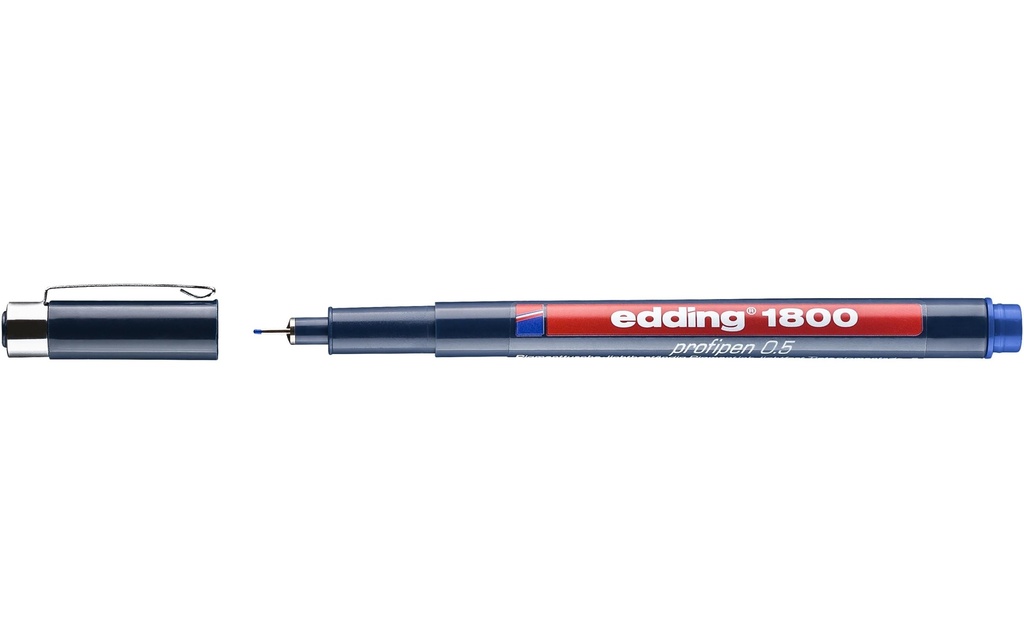 EDDING Feutre à dessin 1800 0.5 bleu