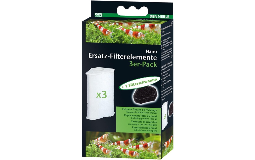 Dennerle Elément filtrant de remplacement 40/60, 3 pièces