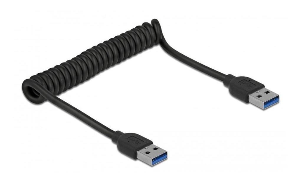 Delock Câble spiralé USB 3.0 5 Gbps USB-A - USB-A 0.7 m