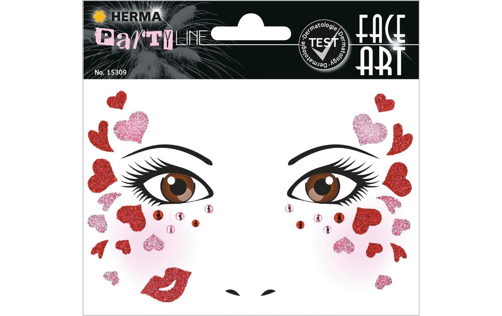 Herma Stickers Face Art Love, 1 Pièce/s