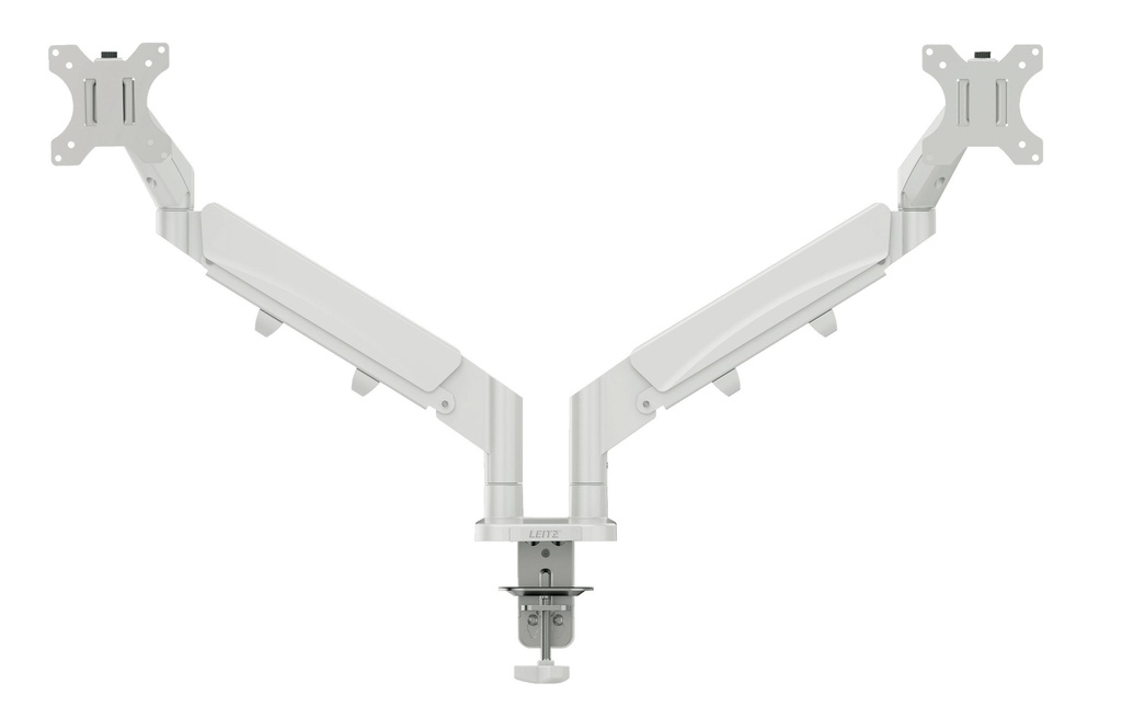 Leitz Workplace Supports de table Bras pour écran Dual Ergo jusqu’à 9 kg – Gris