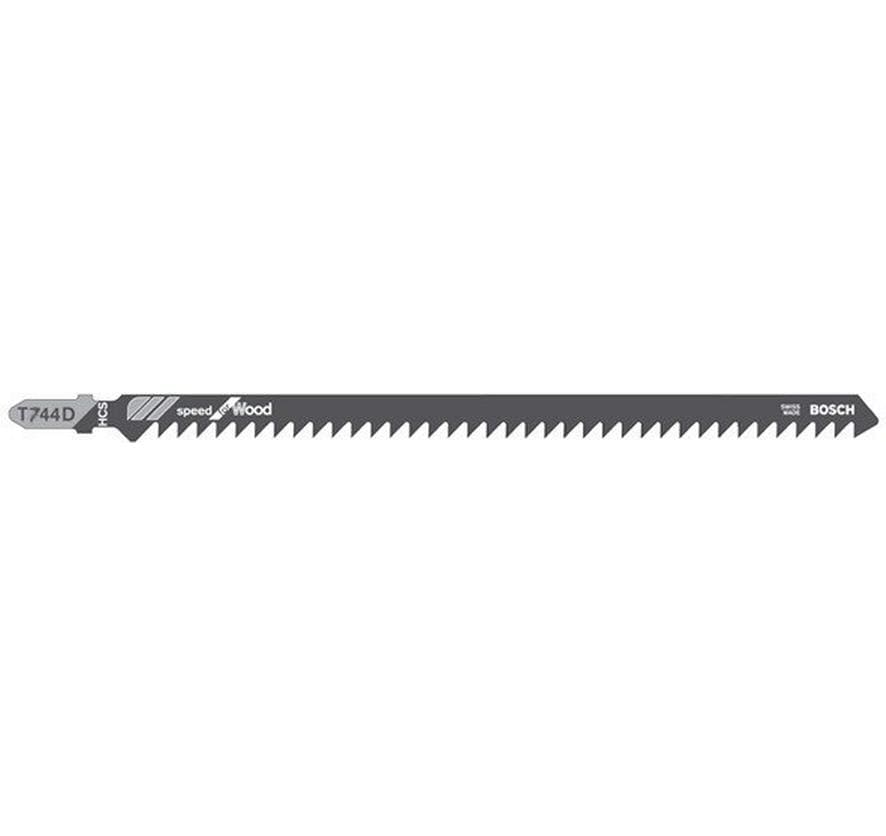 Bosch Professional Lame de scie sauteuse T 744 D Speed for Wood, 3 pièces