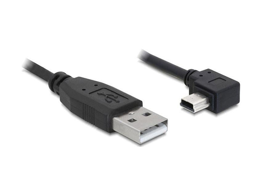 Delock Câble USB 2.0 coudé à 90 USB-A - Mini-USB B 2 m