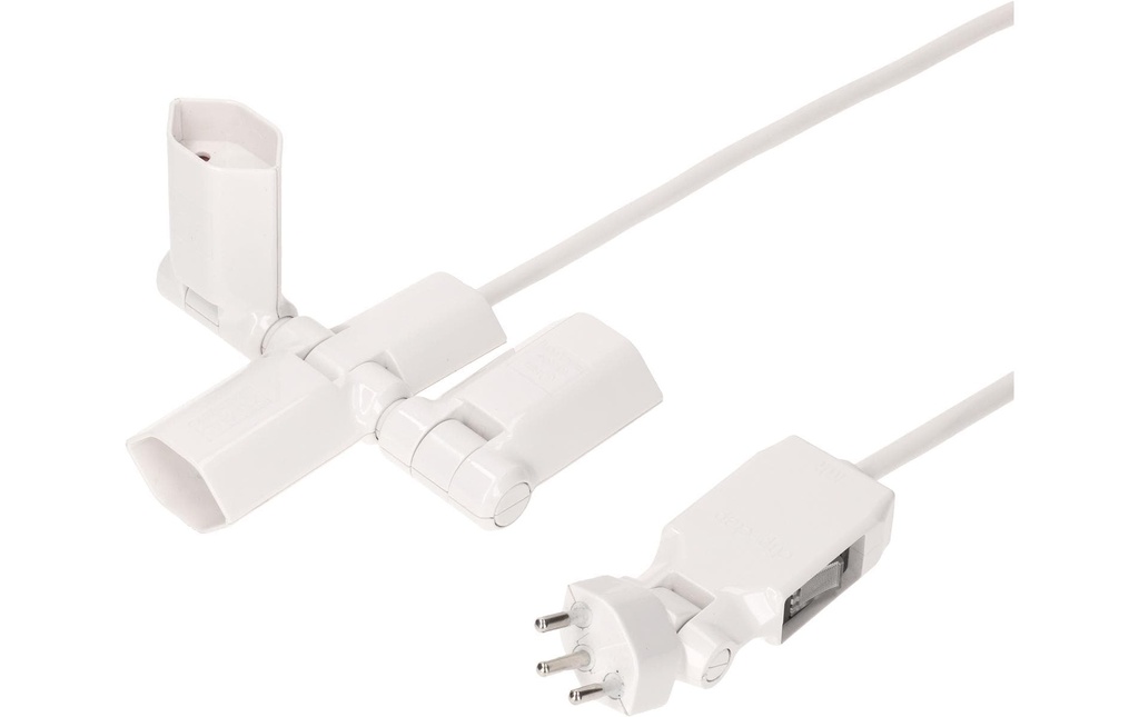 Max Hauri Bloc multiprise Clip-Clap Line 3x T13, Blanc