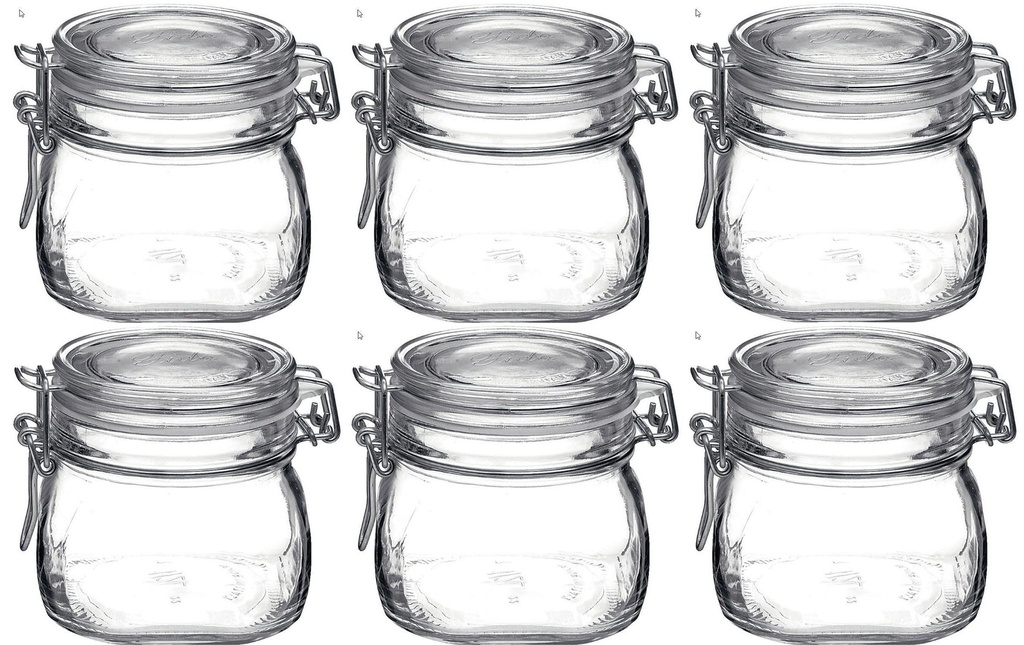 Bormioli Rocco Bocaux à conserves Fido  0,5 litre, 6 pièces