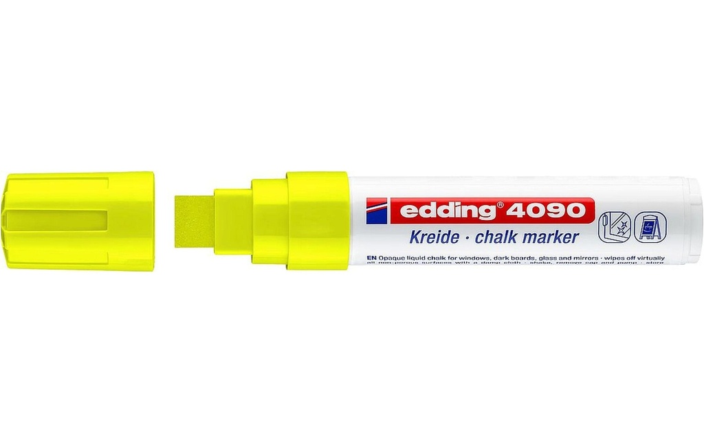 EDDING Marqueur craie 4090 jaune fluo