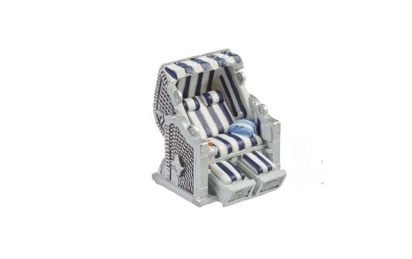 HobbyFun Mini figurine Chaise de plage 3.5 x 3.5 cm, rouge/blanc