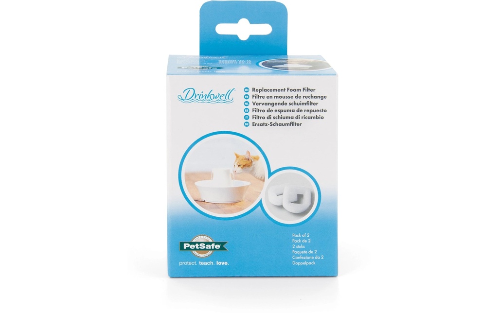 PetSafe Filtre mousse de rechange Drinkwell, pack de 2