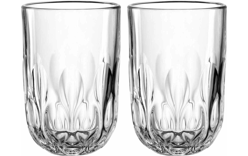 LEONARDO Verre à cappuccino Gocce 3 380 ml, 2 pièces, Transparent