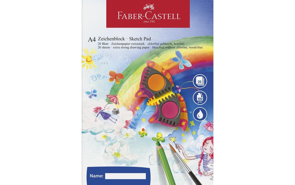 Faber-Castell Carnet de dessin A4 20 feuilles