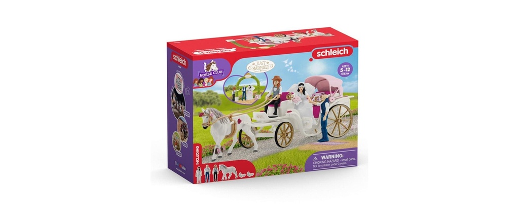 Schleich Ensemble de pions Horse Club Carrosse de mariage