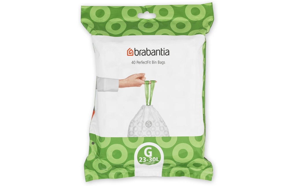 Brabantia Sac à ordures ménagères PerfectFit G 23-30 l, 40 Pièce/s