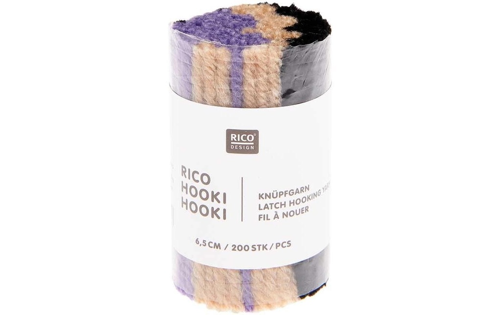 Rico Design Rico Hooki Hooki fil à nouer, marbré Violet