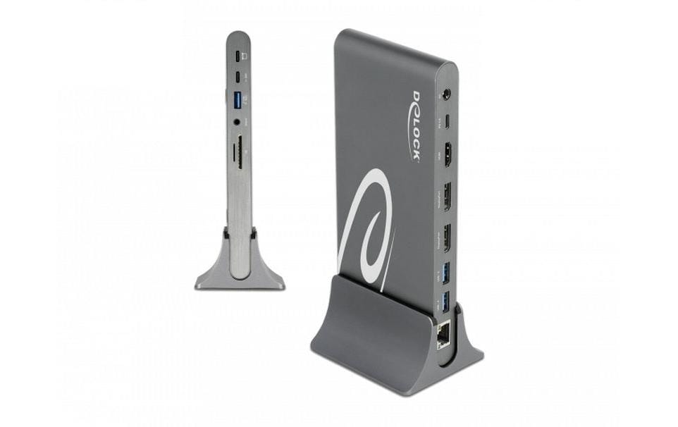 Delock Station d'accueil USB-C – USB/SD/LAN/HDMI/DP PD 85W