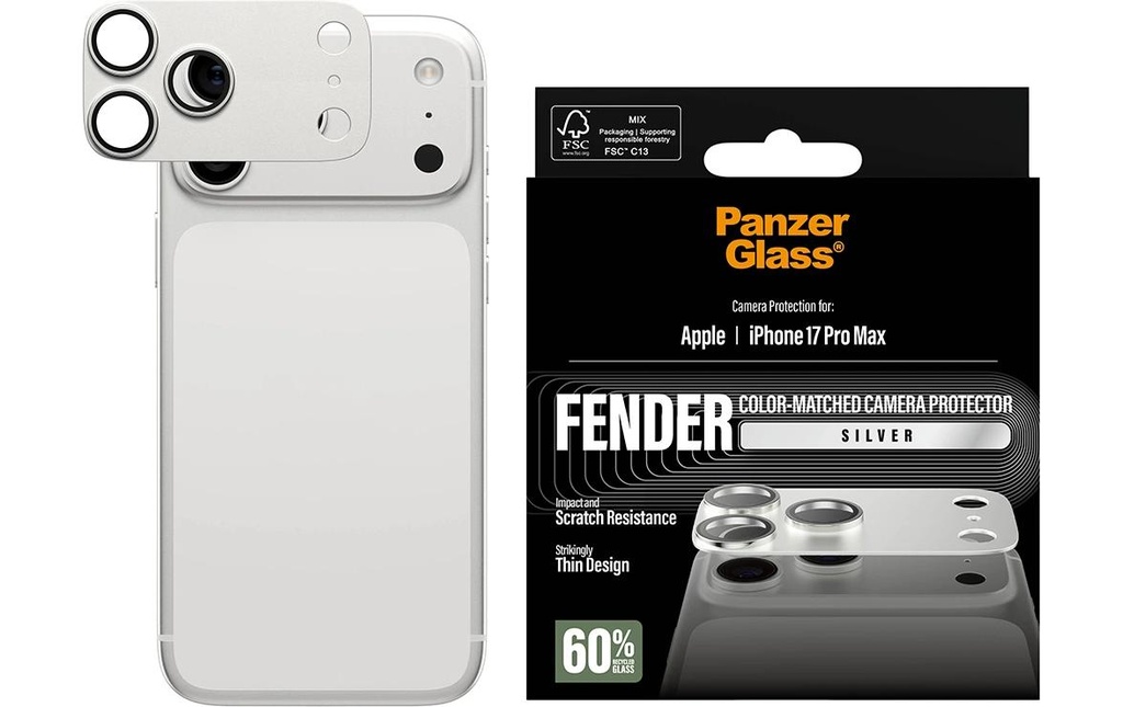 Panzerglass FENDER Camera Protector iPhone 17 Pro Max Silver