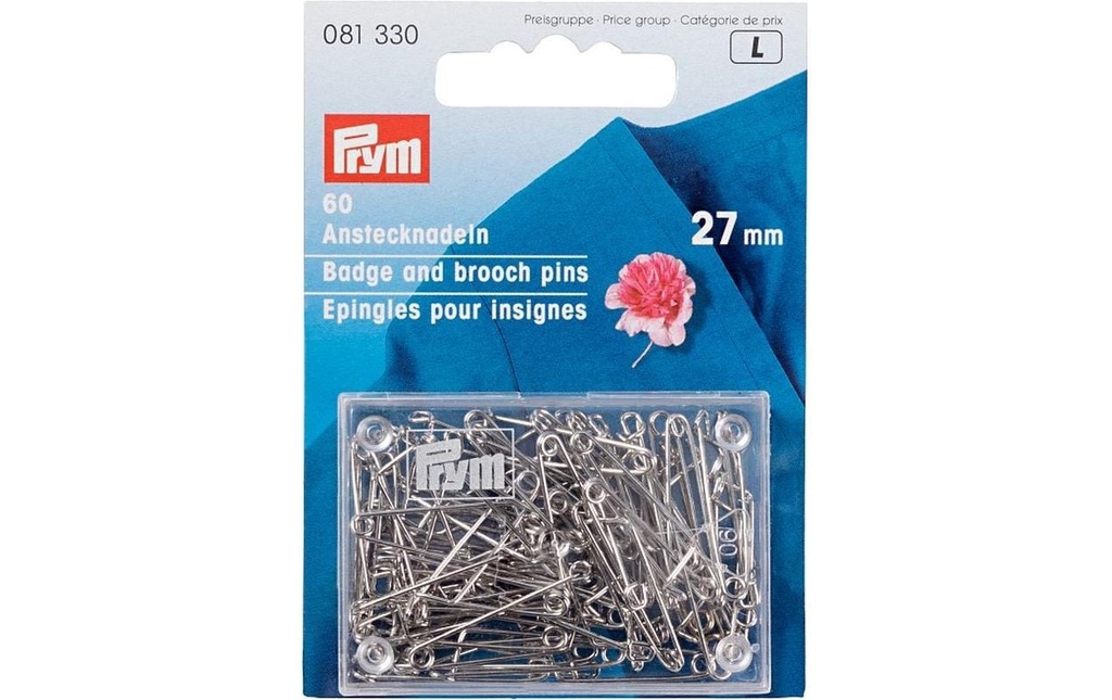 Prym Épingle Argent, 27 mm