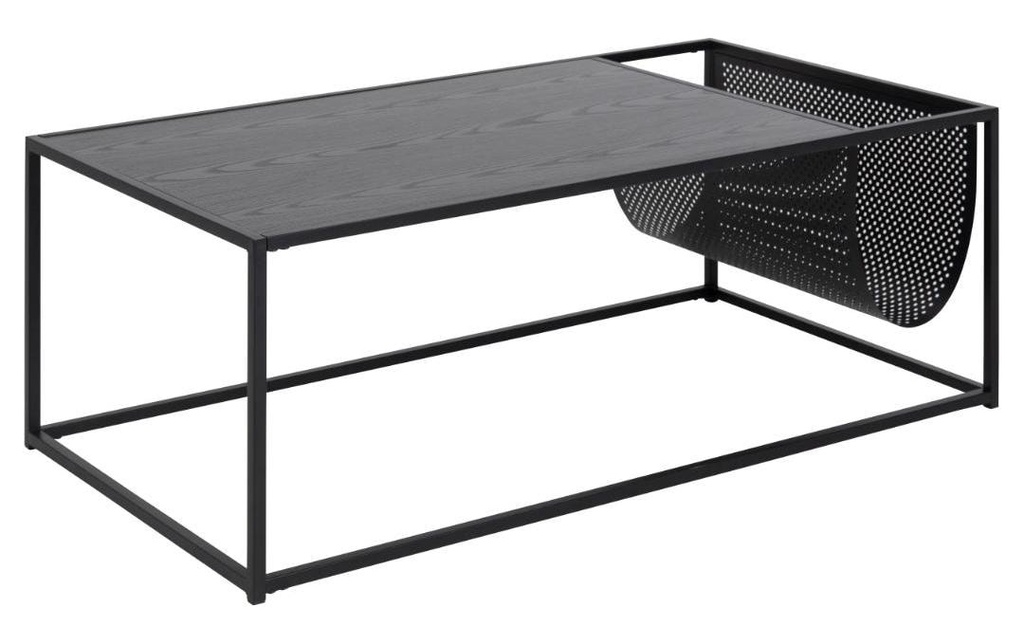 AC Design Table basse Seaford Noir, 110 x 60 x 40 cm