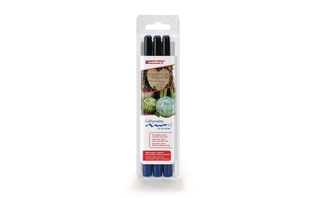 edding Marqueurs de calligraphie 1255 Bleu