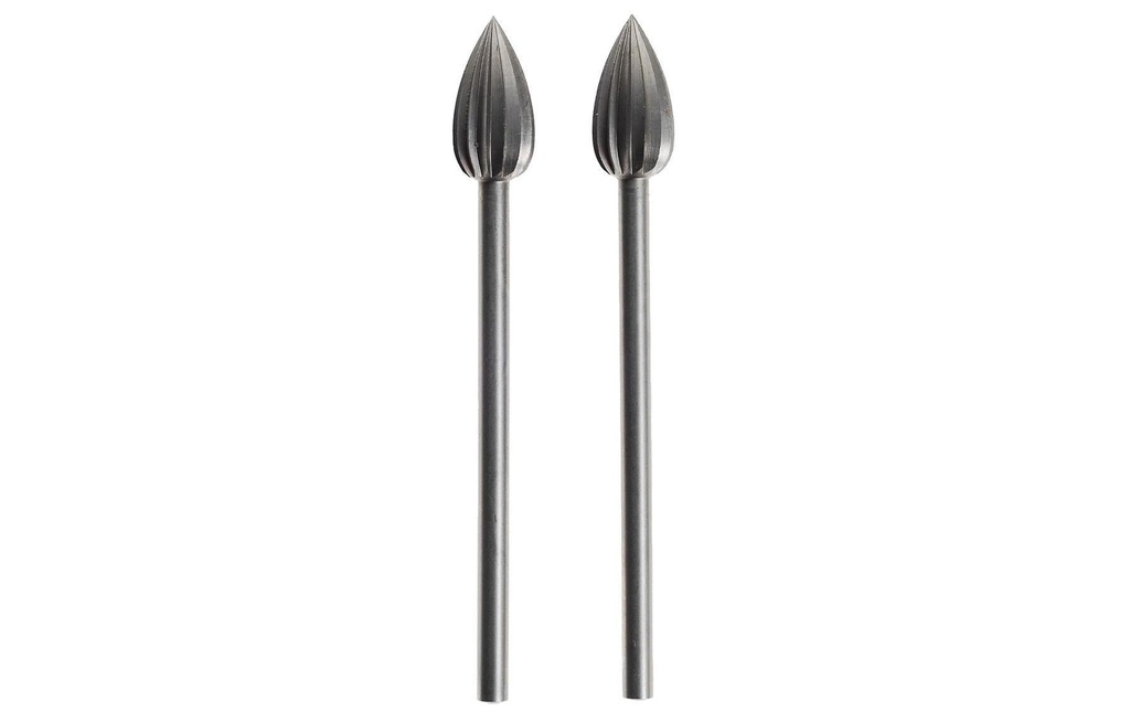Proxxon Fraise Flamme à bavures, 2 pièces