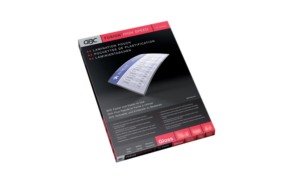 GBC Film laminé HighSpeed A4, 80 Mic, 100 pièces, brillant