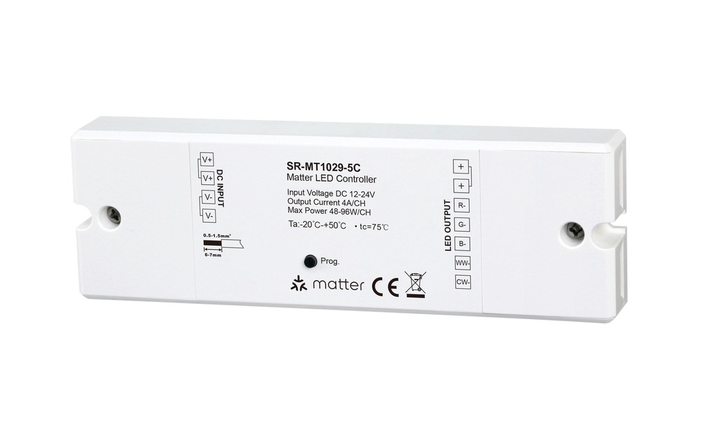 Sunricher Contrôleur Matter LED RGB + CCT Tunable White