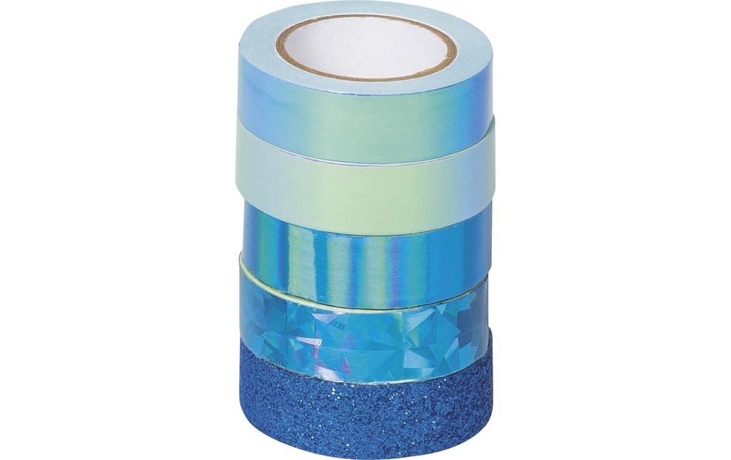 Heyda Ruban Washi Effekt Mix Basic Bleu