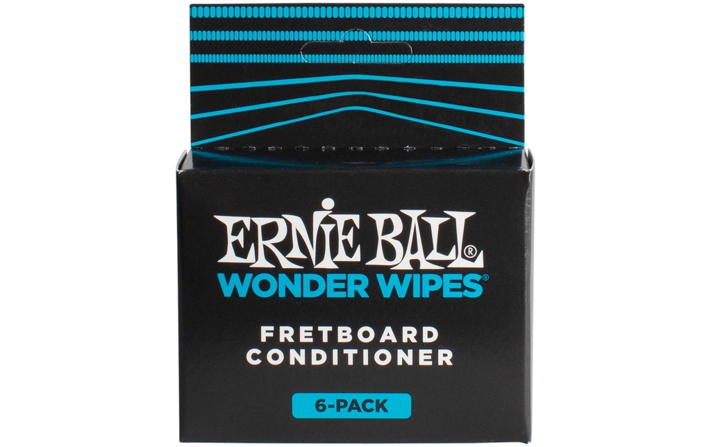 Ernie Ball Revitalisant pour manche de guitare 4276 Wonder Wipes – Paquet de 6
