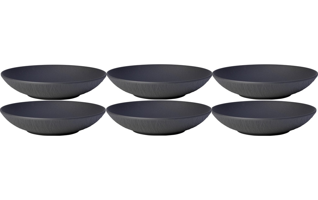 Villeroy & Boch Assiette de soupe et de pâtes Manufacture 23.5 cm, 6 Pièce/s, Noir