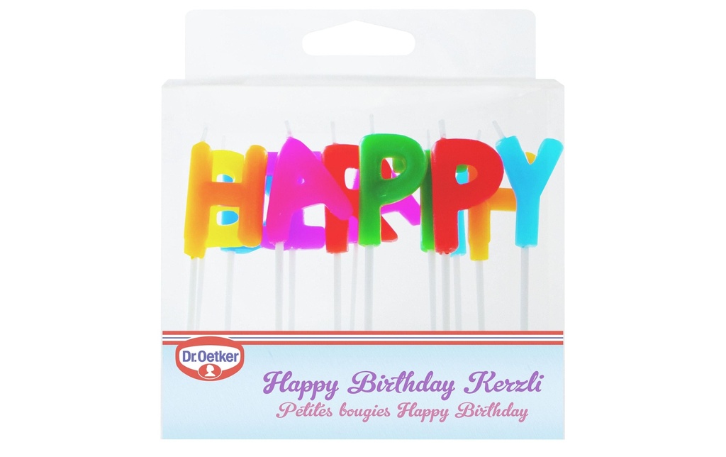 Dr.Oetker Bougie Happy Birthday 13 pièces