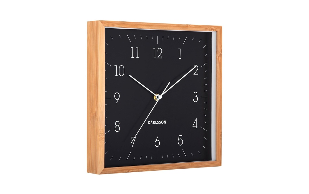 KARLSSON Horloge murale Neat Cuadrado 29,2 x 29.2 cm, noir