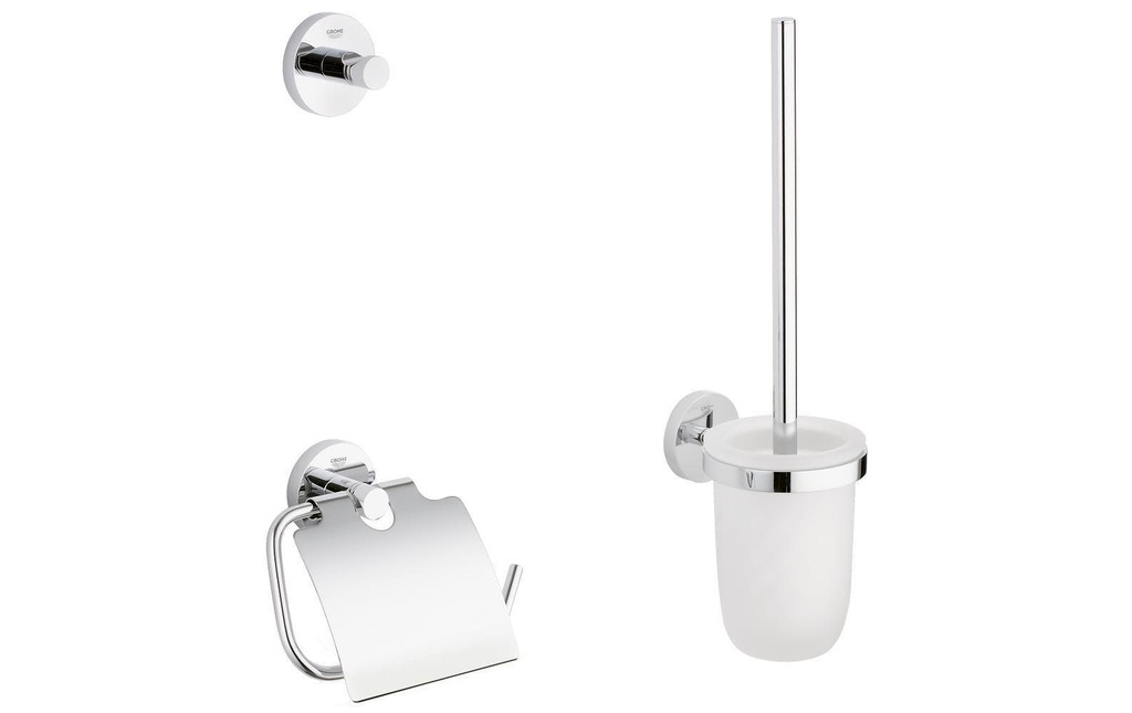 GROHE Ensemble de salle de bains Essentials Chrome, 3 en 1