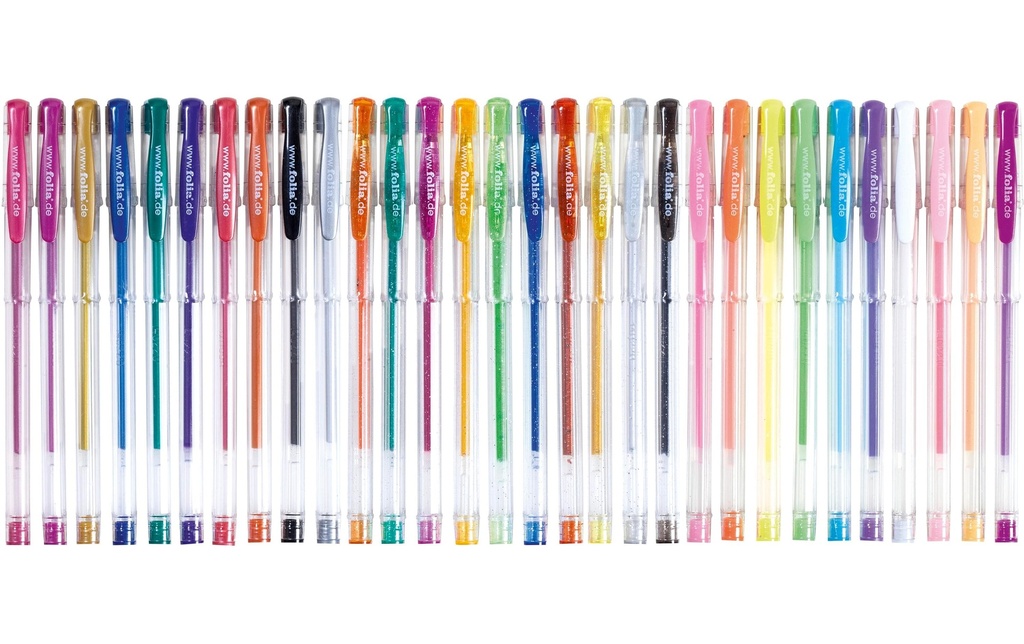 FOLIA Stylo gel Black Style 30pces (30 pces)